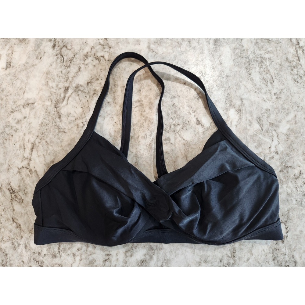 Athleta Twister Bikini Top 34B/C Style 964874 Adjustable Underwire‎ Black NWOT